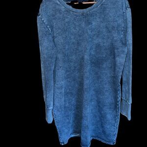 June and Delancey Long Sleeve lightweight sweatshirt tunic dress with tie back